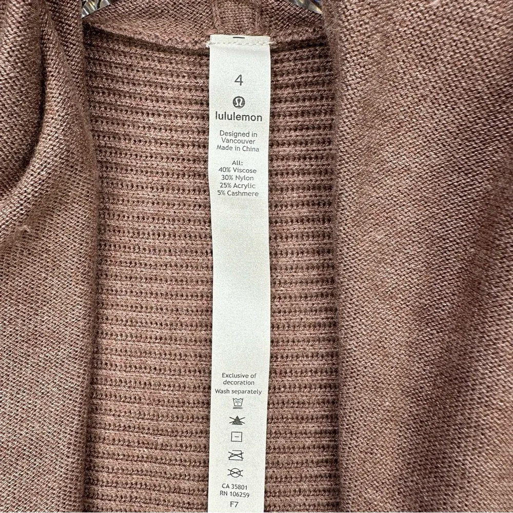 Lululemon Sundown Cashmere blend Sweater Wrap Cardigan, 4